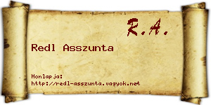 Redl Asszunta névjegykártya